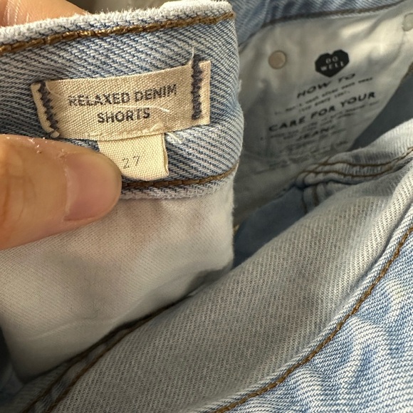Madewell Blue Distressed Jean Shorts - Picture 4 of 4